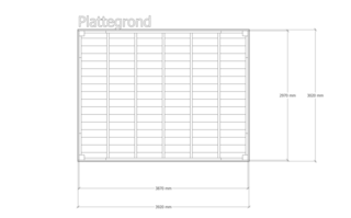 Douglas overkapping 302x392cm Verando, Origin